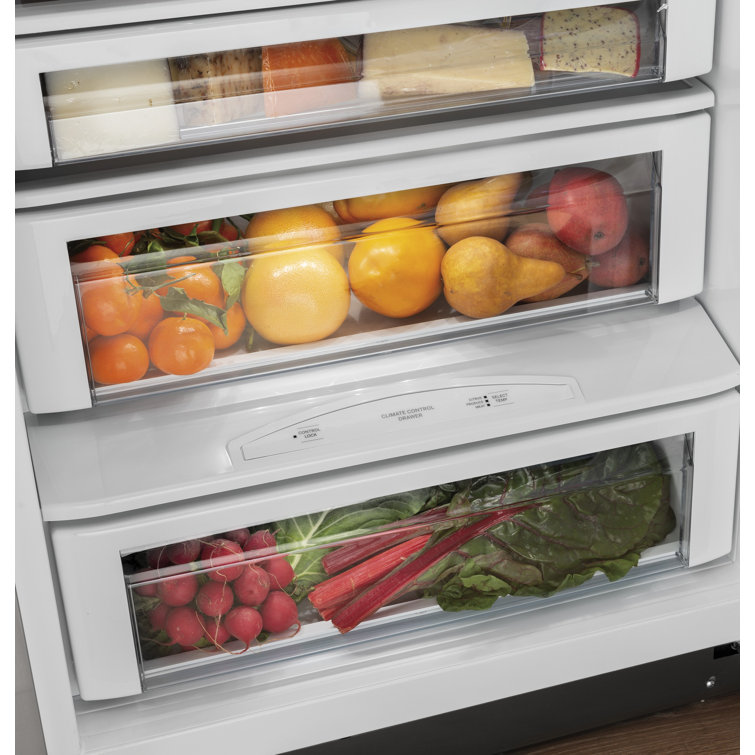 36'' Stainless Steel Side-by-Side Refrigerator with Ice Maker