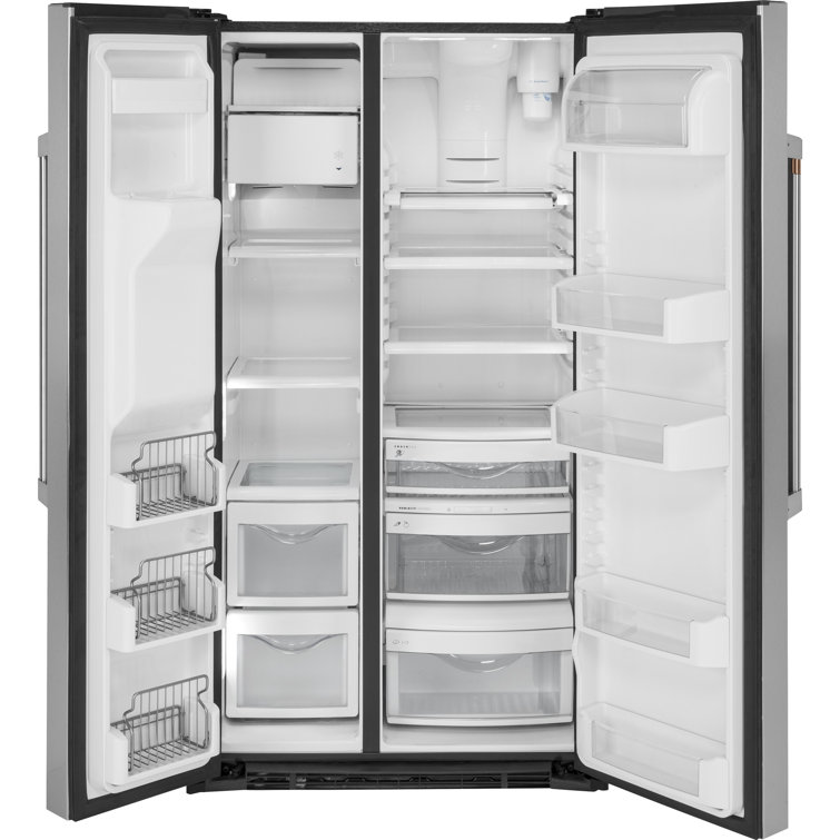 36'' Stainless Steel Side-by-Side Refrigerator with Ice Maker