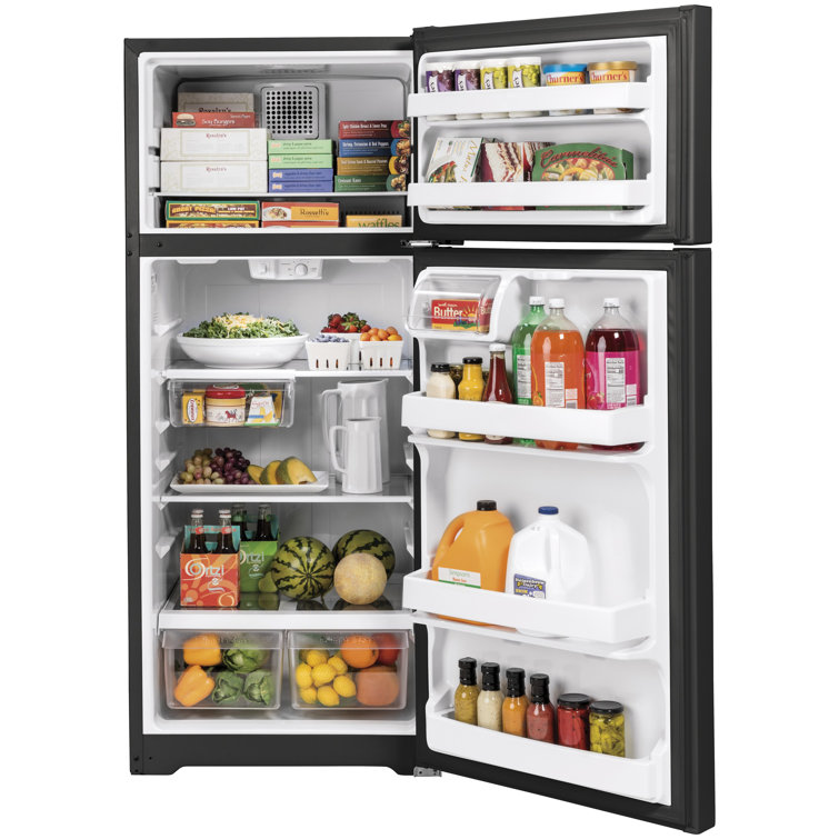 Black 28'' Smart Energy Star Top-Freezer Refrigerator