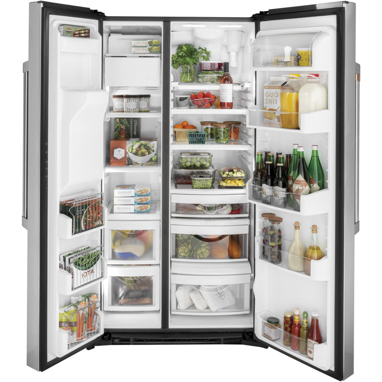 36'' Stainless Steel Side-by-Side Refrigerator with Ice Maker