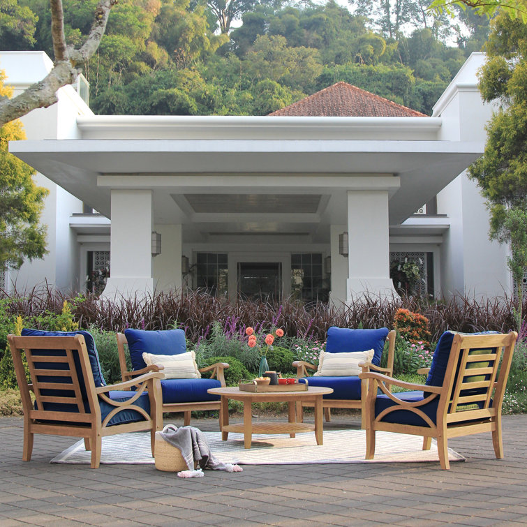 Summerton 40'' Natural Teak Round Outdoor Coffee Table