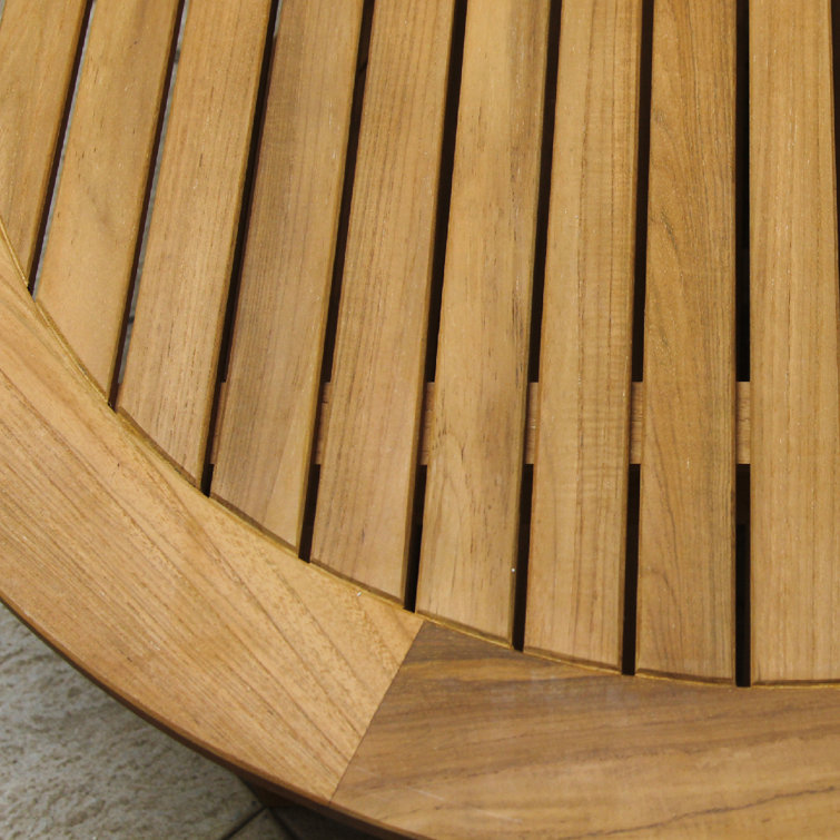 Summerton 40'' Natural Teak Round Outdoor Coffee Table