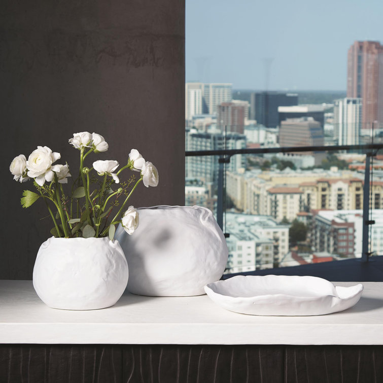 Matte White Ceramic Decorative Table Bowl