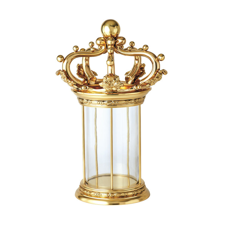 Regal Brass Crown Hurricane Lantern