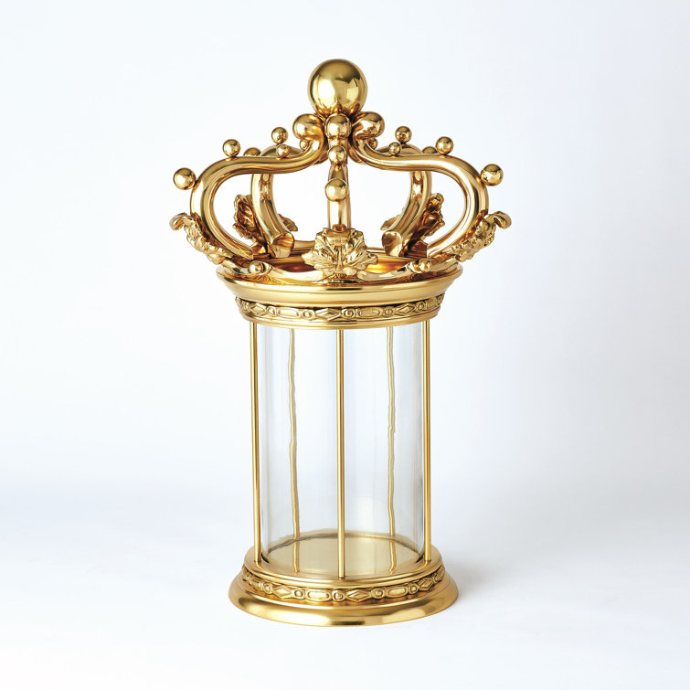 Regal Brass Crown Hurricane Lantern