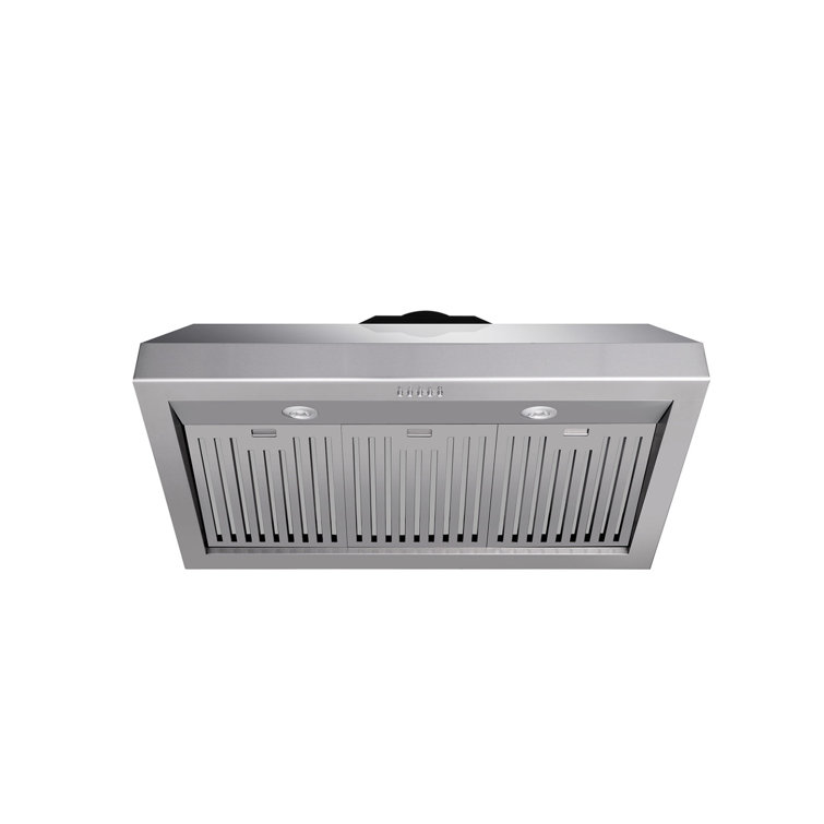 36" Stainless Steel Convertible Wall Mount Range Hood with Charcoal Filter
