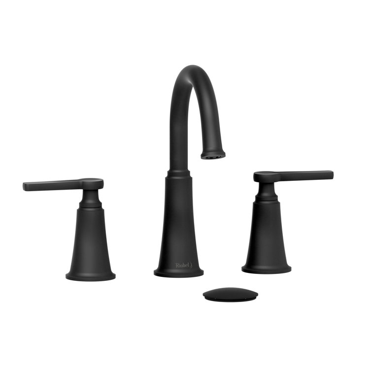 Polished Nickel Widespread Bathroom Faucet with Drain Assembly