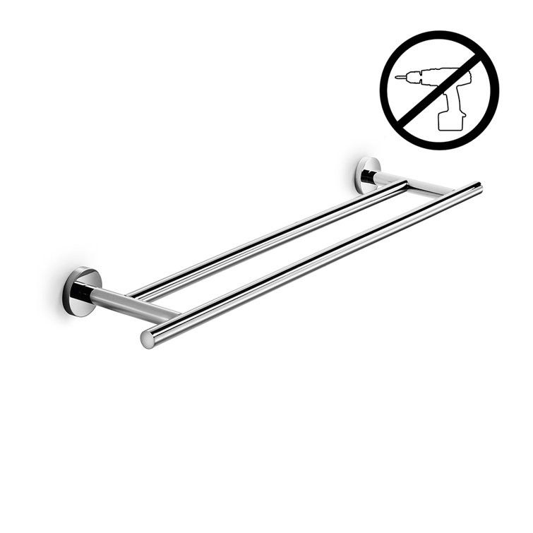 Venessia Wall Mounted White Ceramic Tumbler Holder with Chromed Brass