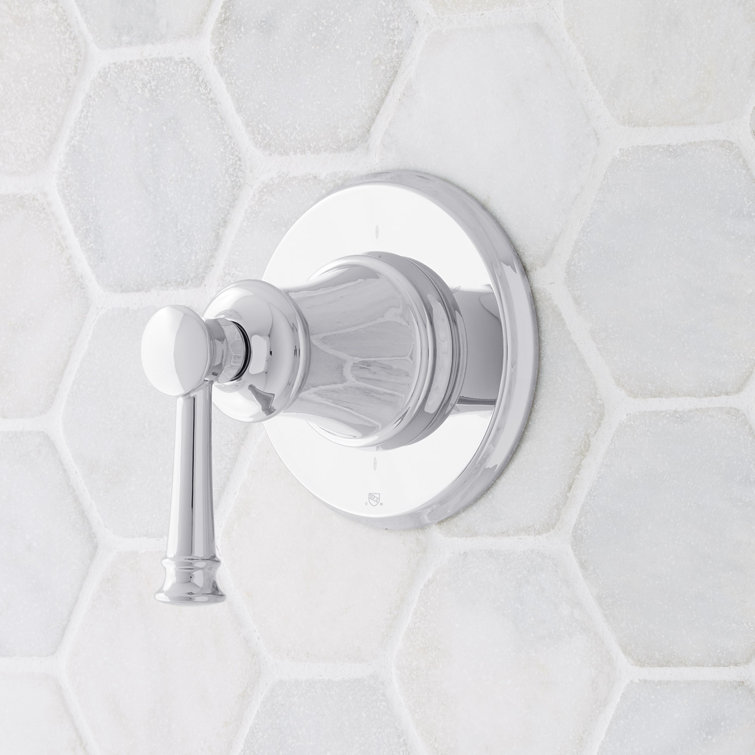 Chrome Wall Mounted Single Handle Shower Diverter with Brass Lever
