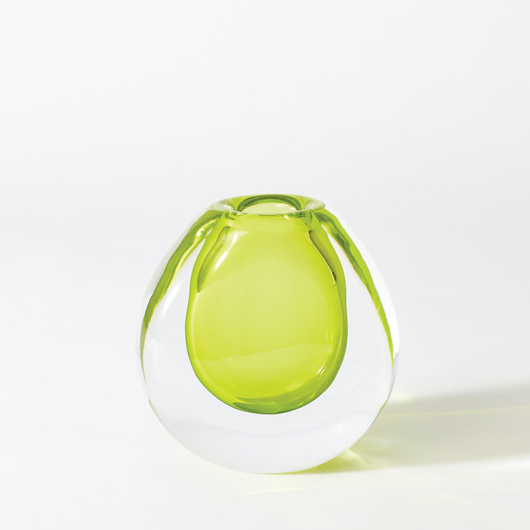 Limeade Ice Small Glass Decorative Table Vase