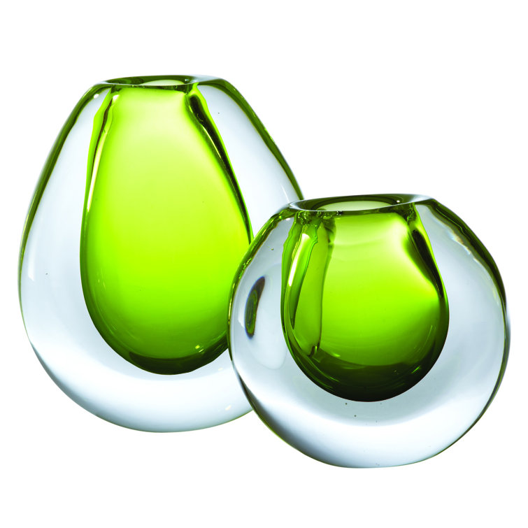 Limeade Ice Small Glass Decorative Table Vase