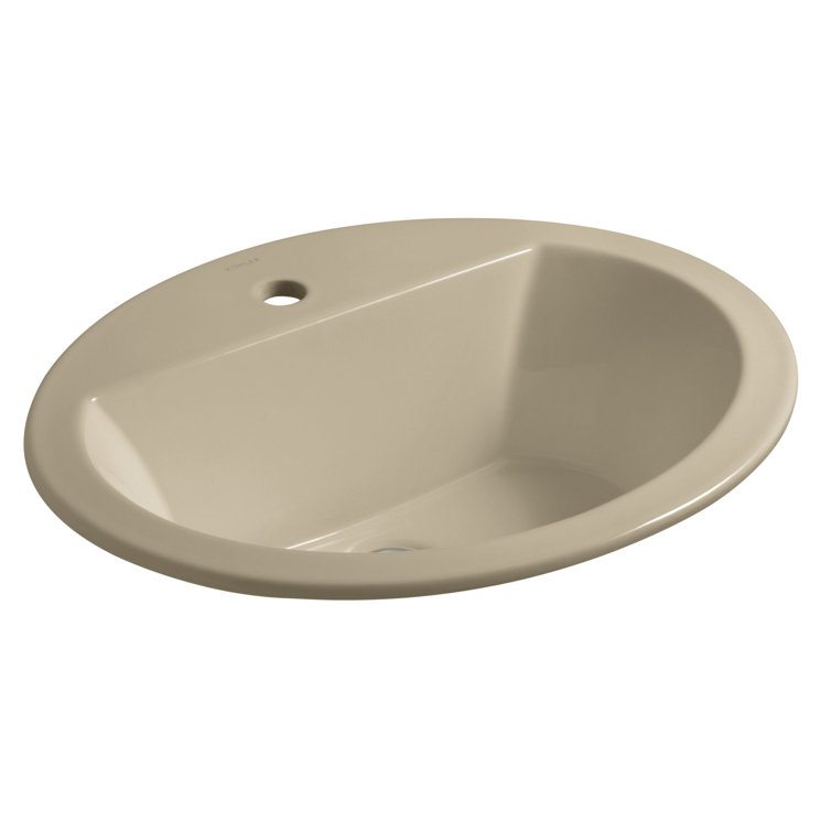 Bryant White Ceramic Oval Drop-In Bathroom Sink