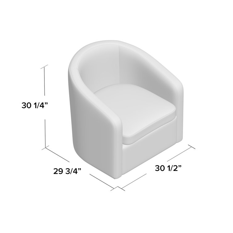 Perry Street Light Blue Velvet Barrel Swivel Accent Chair