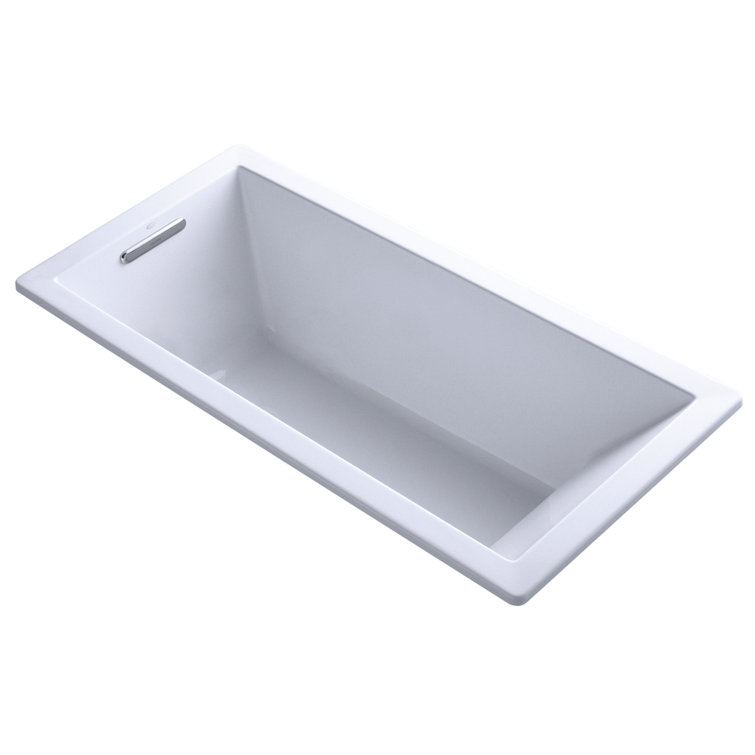 Underscore 66" White Acrylic Drop-In Soaking Bathtub