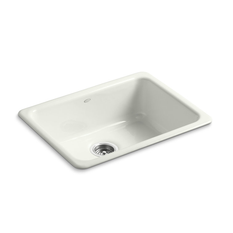 Dune Cast Iron Drop-in Single Bowl Kitchen Sink