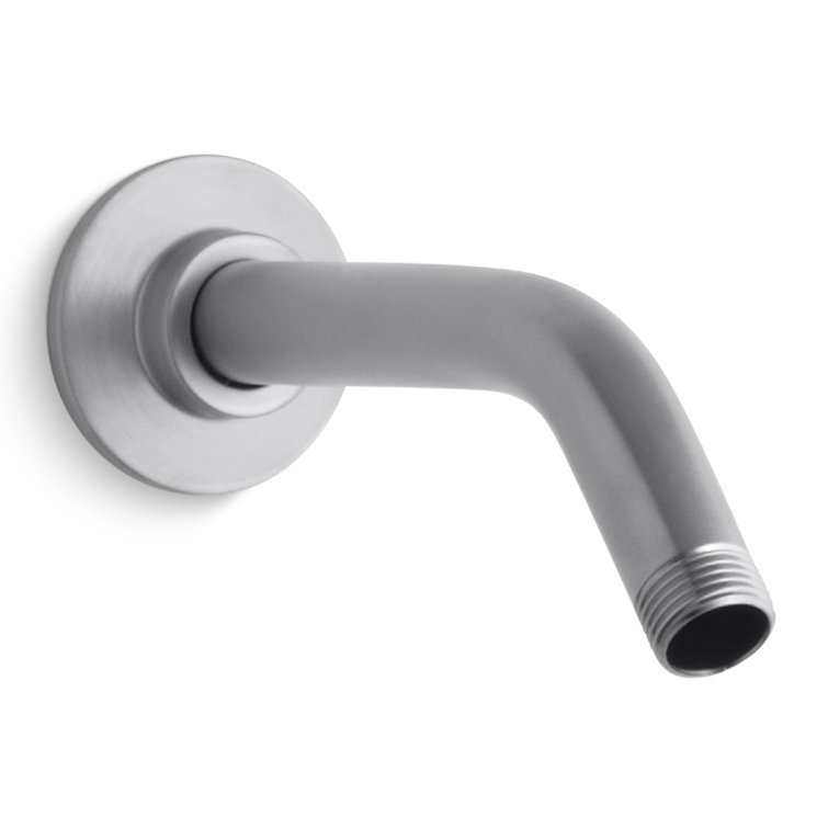 Polished Chrome Wall-Mounted Shower Arm with Flange