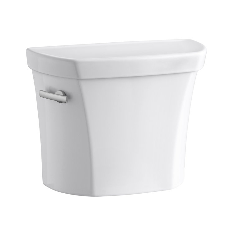 White Ceramic High-Efficiency Single Flush Toilet Tank