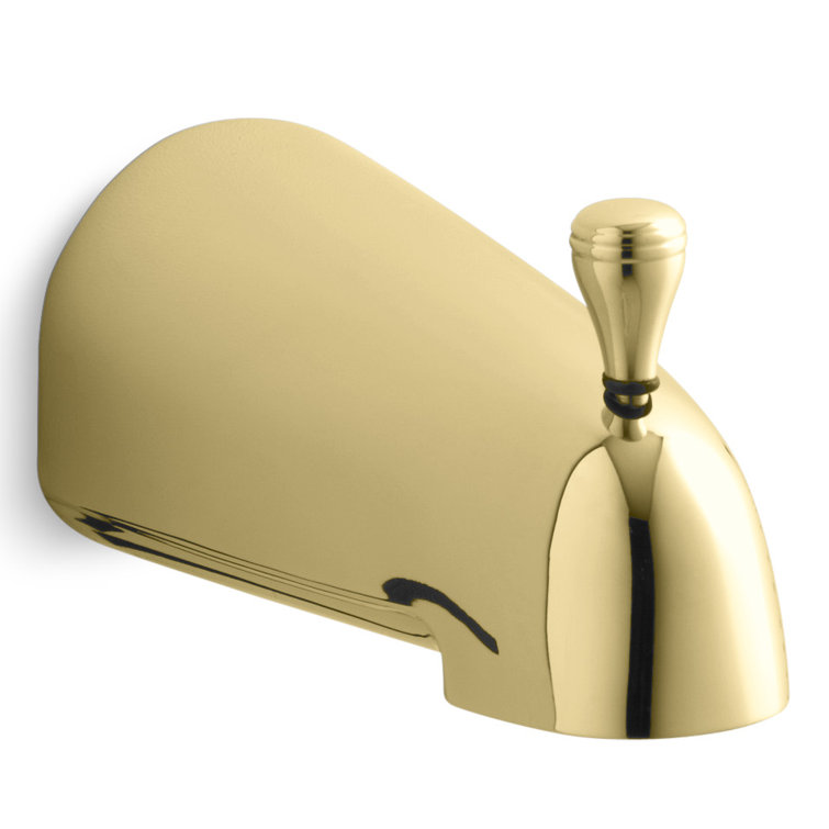 Vibrant Polished Brass Wall Mounted Diverter Bath Spout