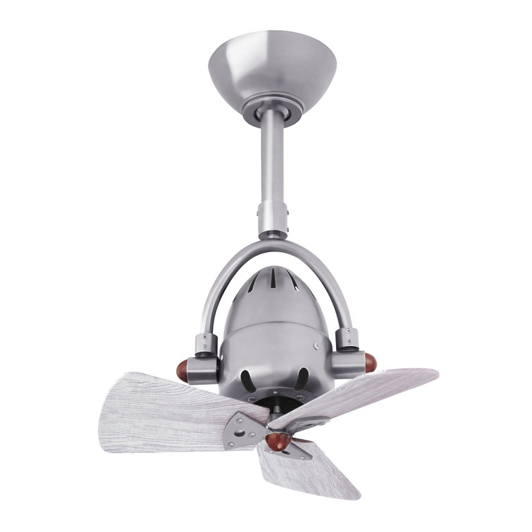 16'' Brushed Nickel and Barn Wood Tone Ceiling Fan with Remote