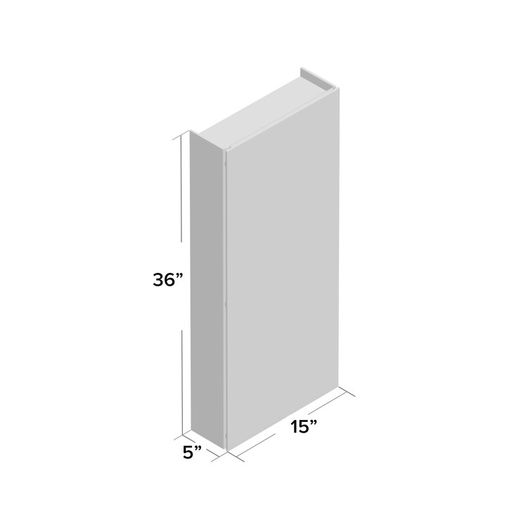 Modern Frameless Mirrored Aluminum Bathroom Medicine Cabinet