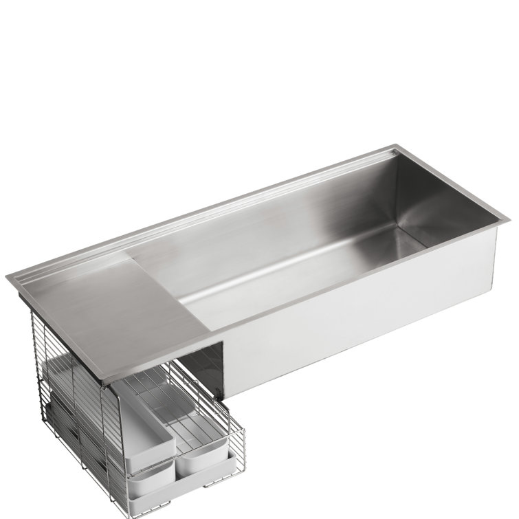 Stages 45-Inch Stainless Steel Undermount Workstation Sink