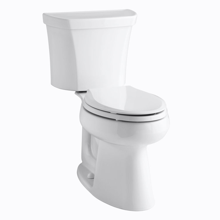 White Elongated High Efficiency Two-Piece Toilet