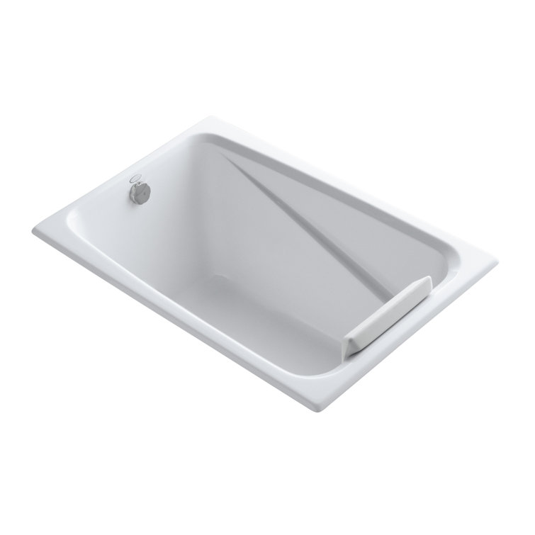 White Acrylic 48" x 32" Drop-in Soaking Bathtub