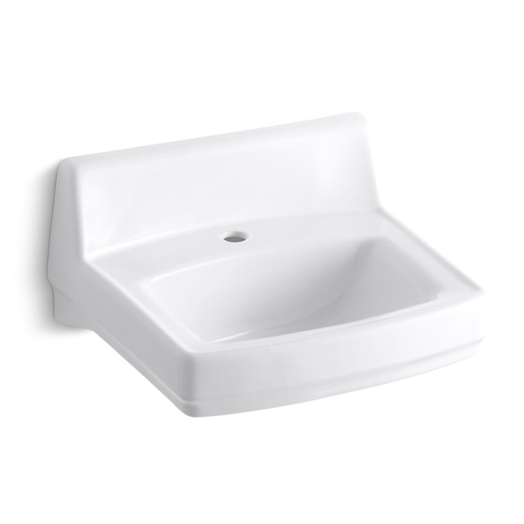 Greenwich White Ceramic 21" Wall-Mount Bathroom Sink