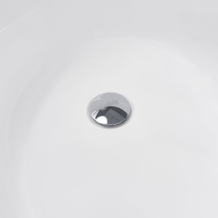 69'' Matte Antique Brass and White Acrylic Clawfoot Bathtub