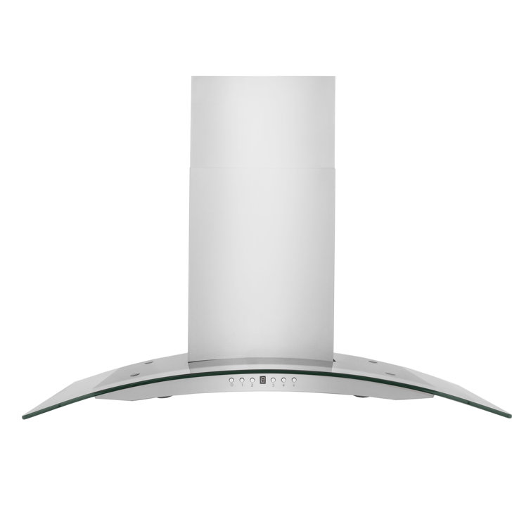 30" Stainless Steel and Glass Convertible Wall Mount Range Hood