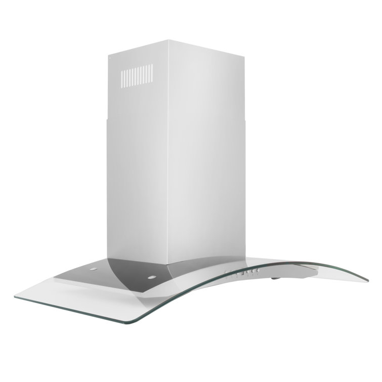 30" Stainless Steel and Glass Convertible Wall Mount Range Hood