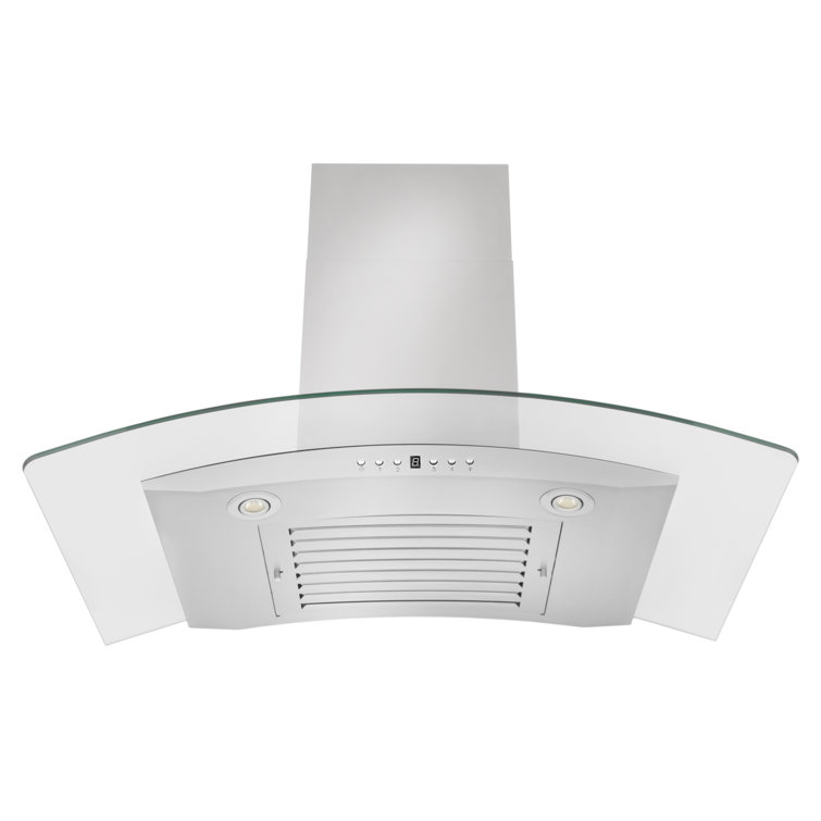 30" Stainless Steel and Glass Convertible Wall Mount Range Hood