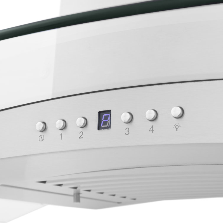 30" Stainless Steel and Glass Convertible Wall Mount Range Hood