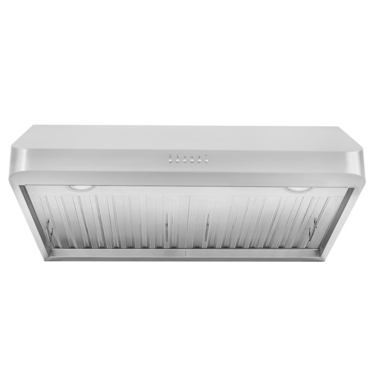 36" Brushed Stainless Steel Convertible Under Cabinet Range Hood
