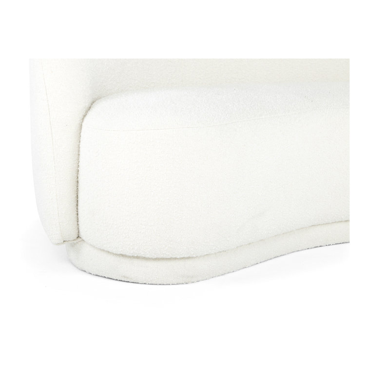 Excelsior 79'' Cream Boucle Curved Contemporary Sofa