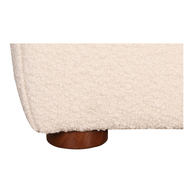 Serene White Queen Velvet Upholstered Platform Bed with Tufted Headboard