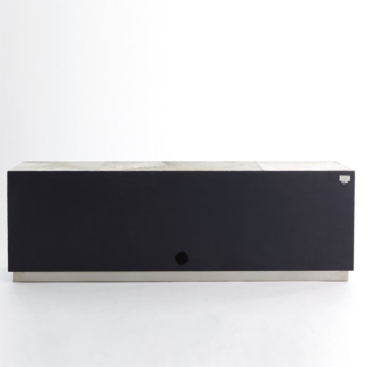 Metro Long Gray Hair-on-Hide Office Cabinet