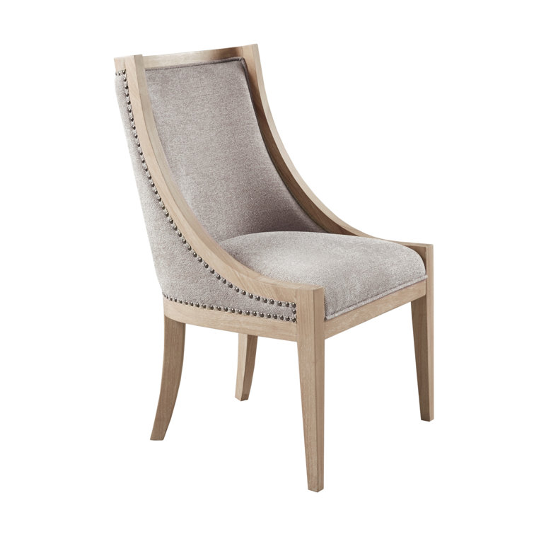 Elmcrest Taupe Linen and Rubberwood Dining Chair