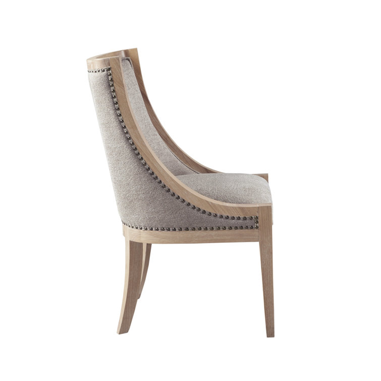 Elmcrest Taupe Linen and Rubberwood Dining Chair