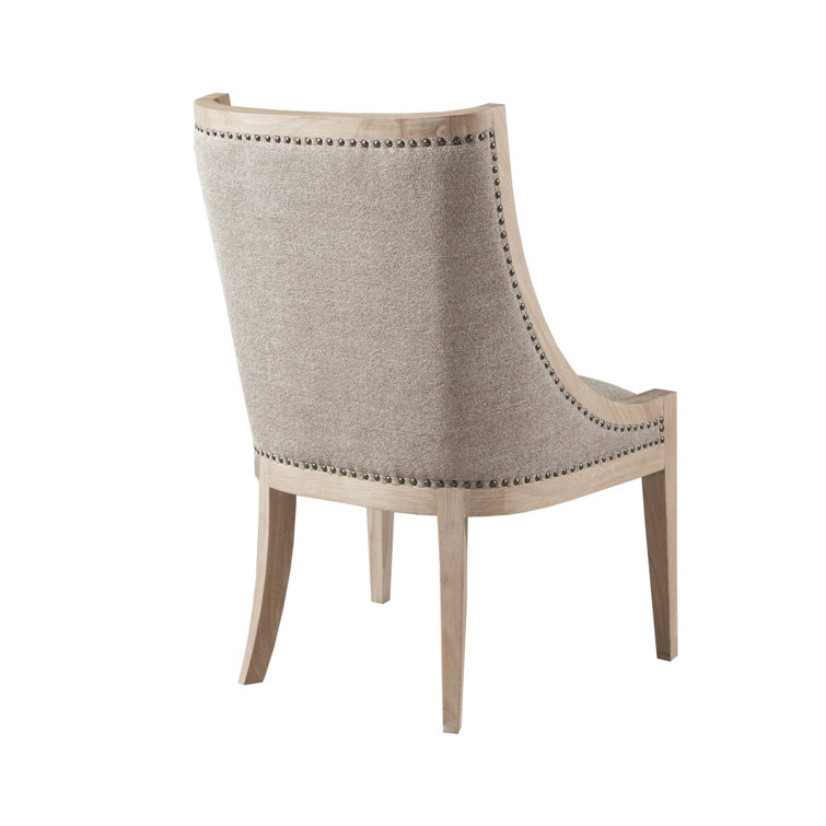 Elmcrest Taupe Linen and Rubberwood Dining Chair