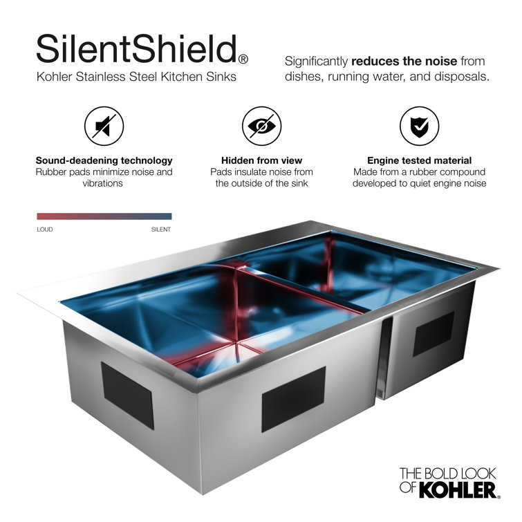 Stages 45-Inch Stainless Steel Undermount Workstation Sink