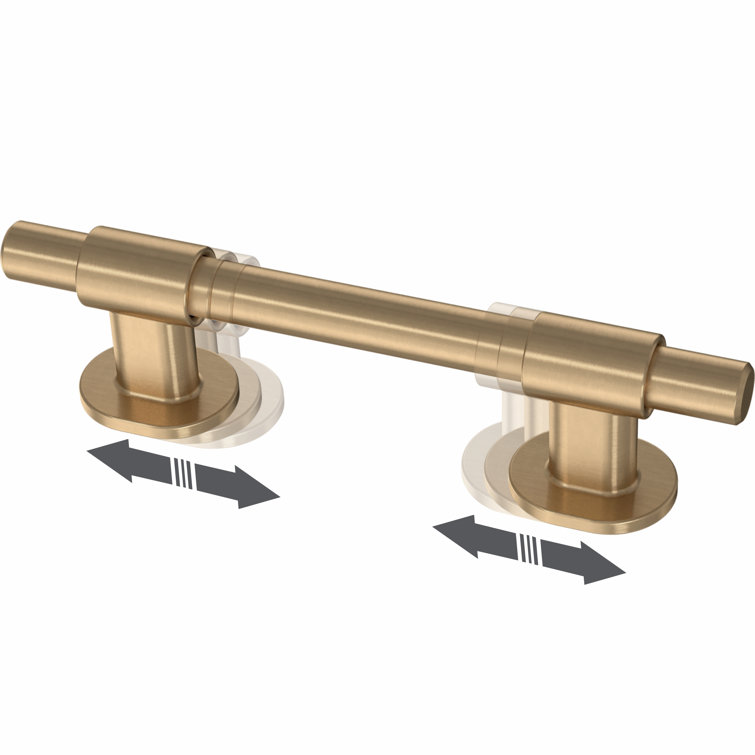 Adjustable Champagne Bronze Bar Cabinet Pulls with Mounting Hardware
