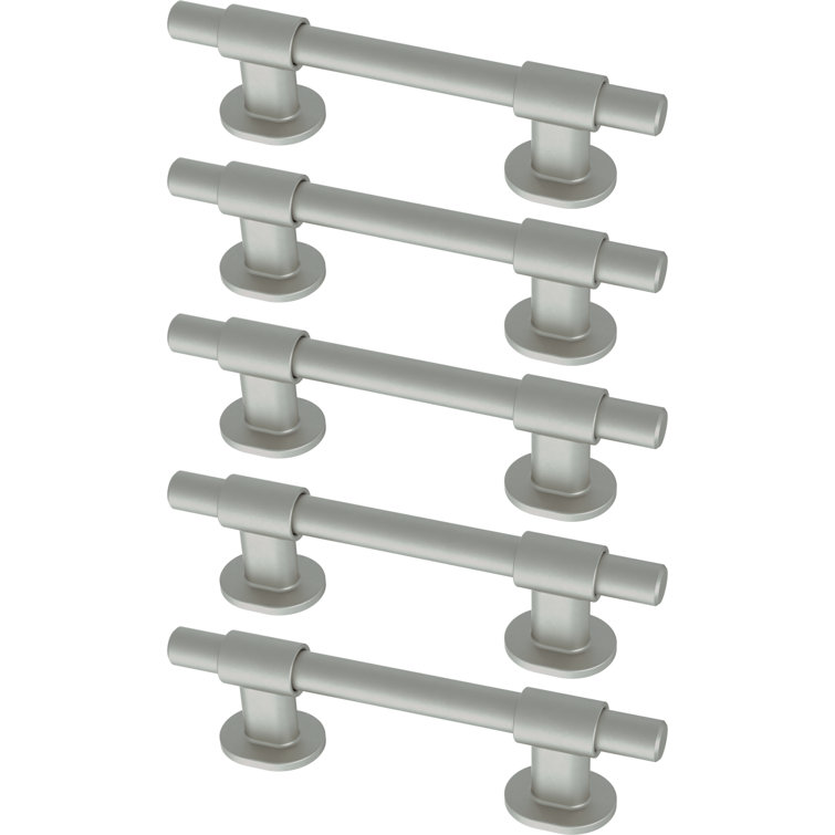 Adjustable Satin Nickel Bar Cabinet Drawer Pulls with Mounting Hardware