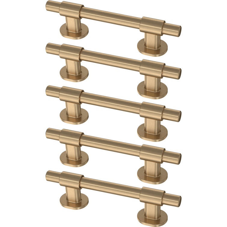 Adjustable Champagne Bronze Bar Cabinet Pulls with Mounting Hardware