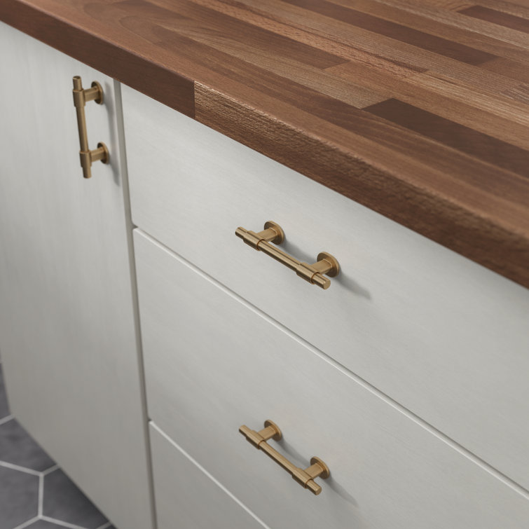 Adjustable Champagne Bronze Bar Cabinet Pulls with Mounting Hardware