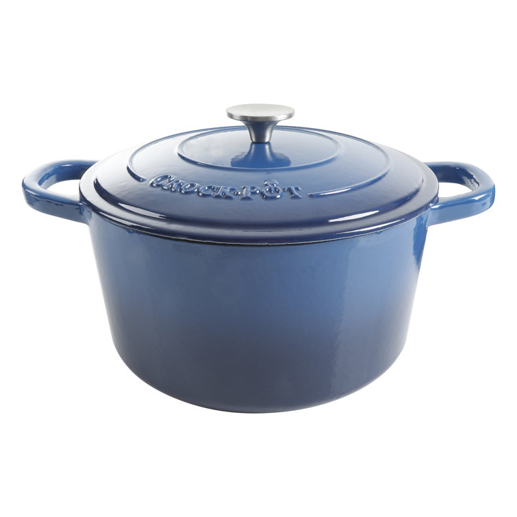 Sapphire Blue 10.6'' Enameled Cast Iron Dutch Oven