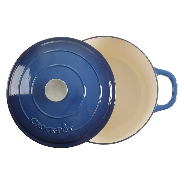 Sapphire Blue 10.6'' Enameled Cast Iron Dutch Oven