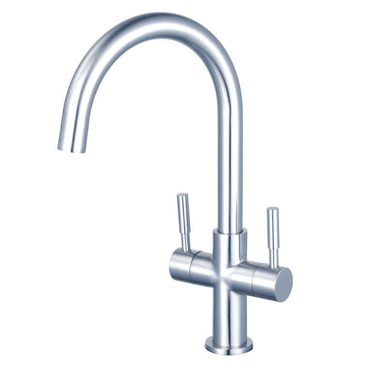 Polished Chrome Two-Handle Vessel Sink Faucet
