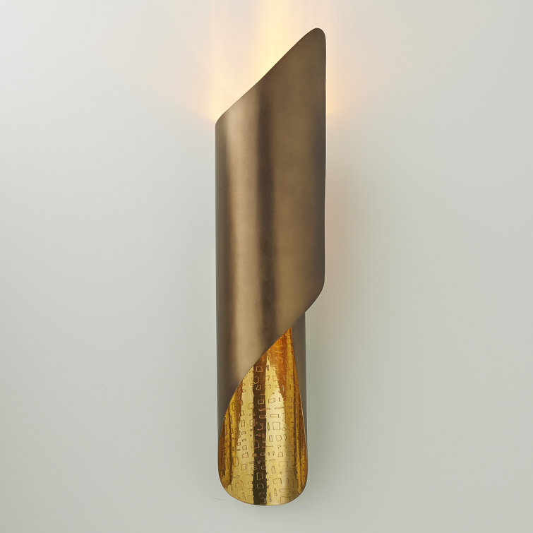 Curl Antique Brass and Bronze Dimmable Wall Sconce