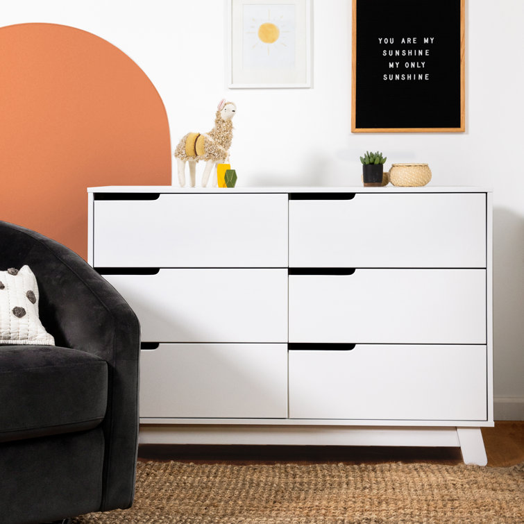 Hudson 48" White Pine 6-Drawer Double Dresser